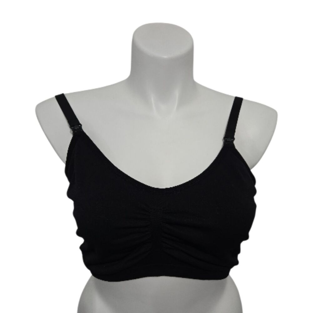 UC Maternity Sports Bra Women Black 2X Plus Adjustable Stap